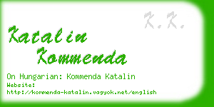 katalin kommenda business card